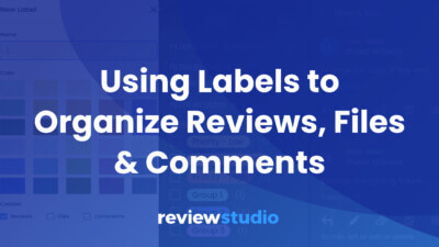 Labels for Organizing Reviews, Files, and Comments