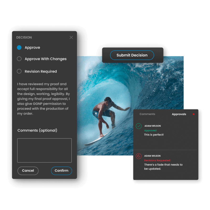 Entreprise online proofing SDK with Approvals
