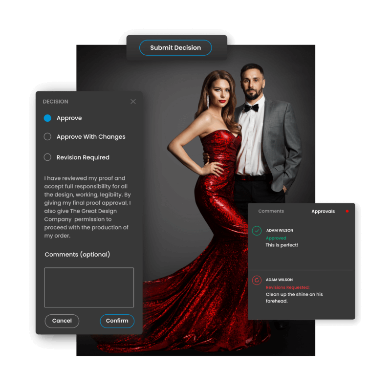 Online proofing creative approval by ReviewStudio